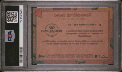 ADLEY RUTSCHMAN * PSA 9 * 2023 TOPPS * 582 MONTGOMERY SET