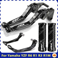 Verstelbare Rem- En Koppelingshendels Voor Yamaha YZF R1 2004-2014 En R6 2005-2016 - Blauw+Zwart