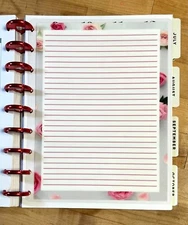 Lined Notes Lists Dashboard for use with Classic Happy Planner~