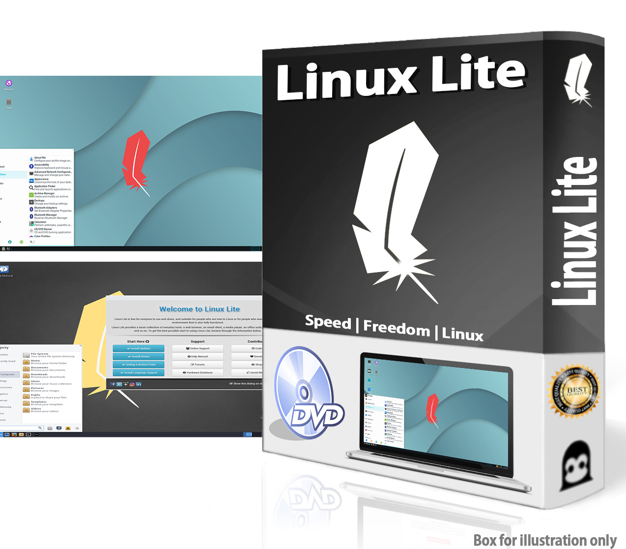 OFFICIAL LINUX LITE INSTALLATION DVD || TUTURIAL CD INCLUDED || 2021 VERSION
