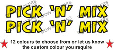 2 x Pick N Mix Stickers decals street food van catering trailer (choose size)