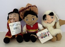 DISNEY STORE MINI BEAN BAG IT'S A SMALL WORLD CHINA GIRL MEXICO BOY ALASKA BOY