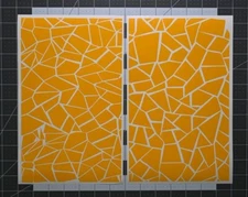 Fractured Glass Camo High Heat Vinyl Stencil Kit - 2x 11"x6" Sheets Durable Easy