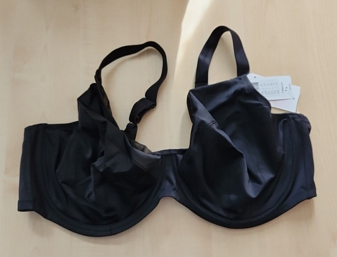 Elomi Essentials Plunge Bikini Top 7504 Underwired Supportive Swimwear 44FF