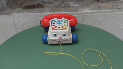Ancien jouet à tirer téléphone Fisher Price Chatter 1961 - Photo 1/4