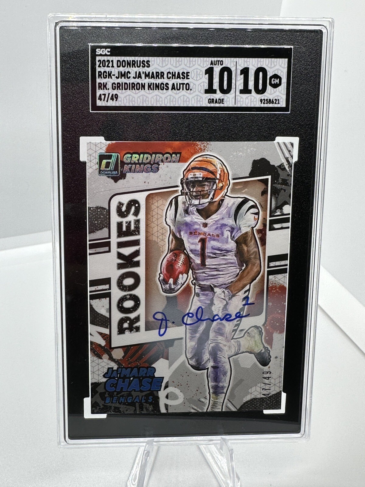 JaMarr Chase Panini Donruss Rookie Gridiron Kings #RGKJMC Autograph