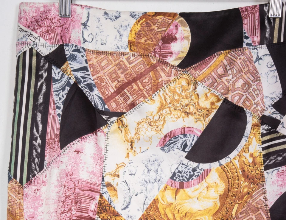 Falda midi parcheada Just Cavalli talla 46 XL estampado animal Foto 4 de 4