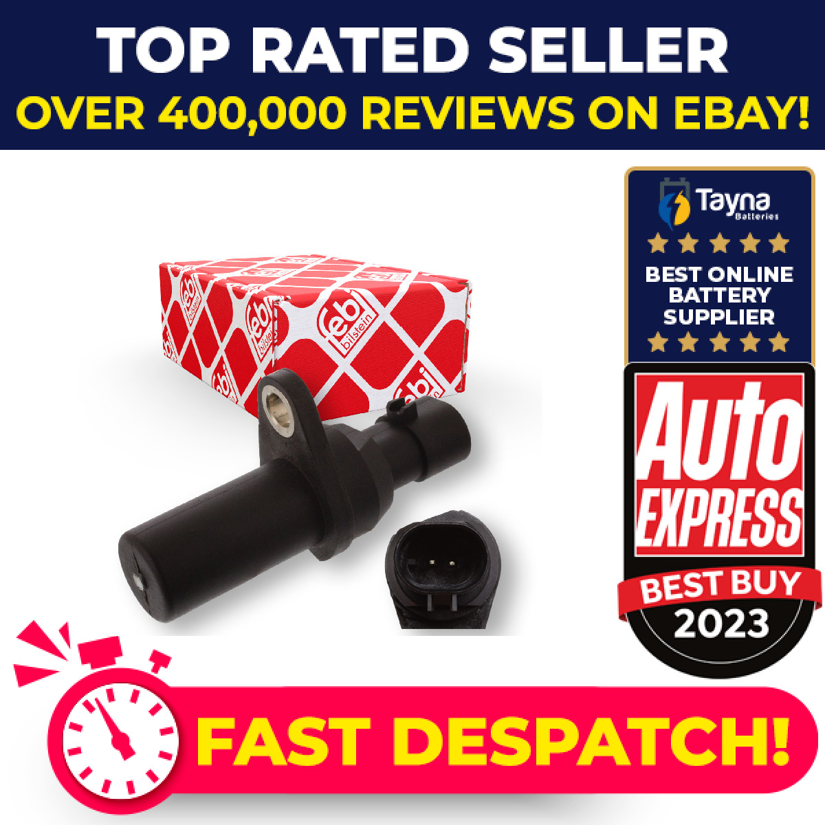 RPM / Crankshaft Sensor fits FIAT 500L 1.4 2012 on 46815160 Febi Quality New