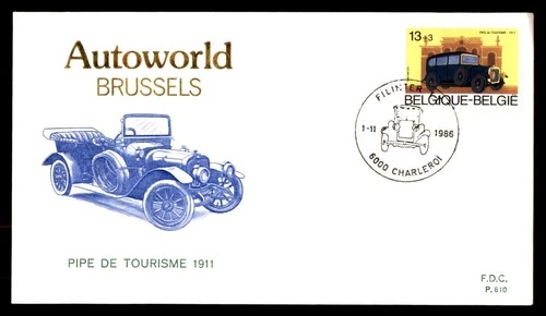 Mayfairstamps Belgium FDC 1986 Pipe de Tourism 1911 Car First Day Cover aaw_3613