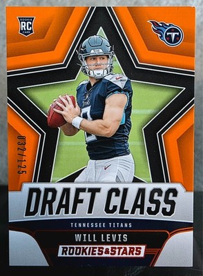 Will Levis 2023 Panini Rookies And Stars Draft Class RC Orange #DC-19 /125
