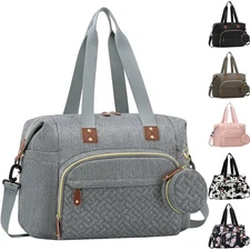 Diaper Bag Tote, Baby Bag Travel Diaper Tote Bag with Pacifier Case, Cute Matern
