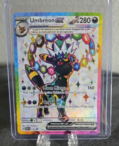 Pokémon TCG Umbreon ex SVP 176 Scarlet Violet Black Star Promo Terastal Holo NM