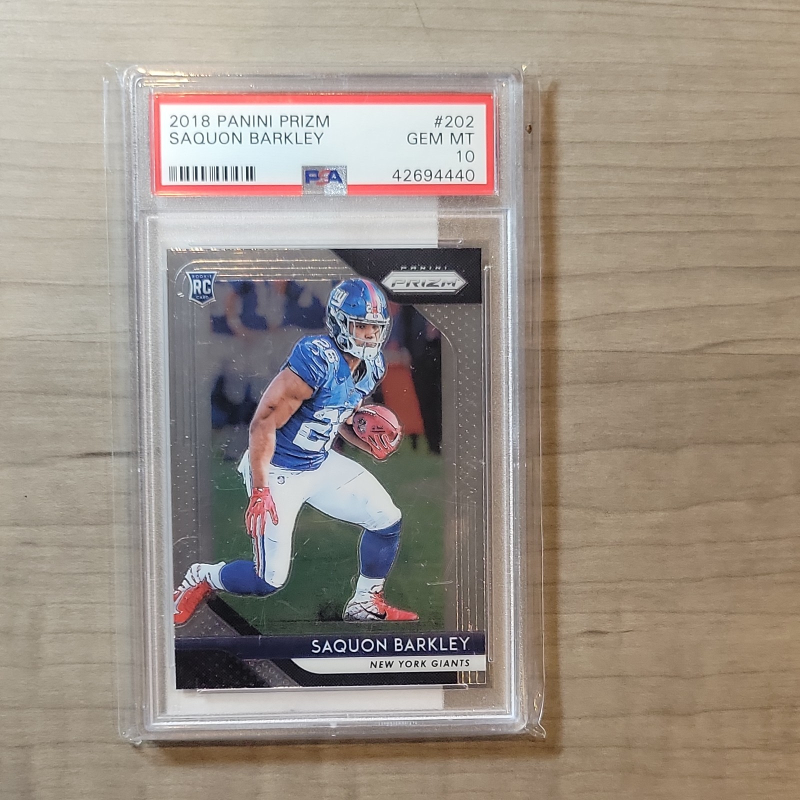 2018 Panini Prizm Rookie Saquon Barkley #202 PSA 10 GEM MT Rookie RC