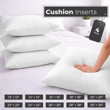 Pack of 4 Cushion Pads Inserts Hollowfibre Sofa Scatter Cushion Fillers UK