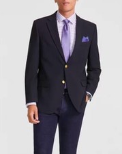 Nautica Branford Black Metal Buttons Modern-Fit Sport Coat 42 L NEW 295 NF350