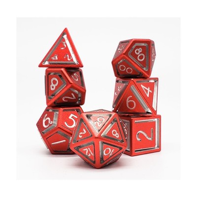 Level Up Dice Dice Single Caged Poly Set - Red (7) New