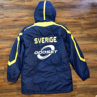 Vintage Umbro Sweden National Team Sverige Parka Puffer Jacket Coat Rare
