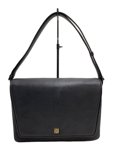 GIVENCHY shoulder bag leather Black plain Used