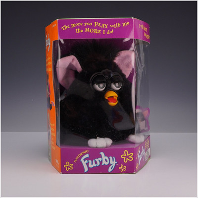 1998 Furby Tiger Electronics Black White Tuxedo Model 70-800 Vintage
