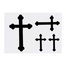 4 x 'Crucifix' Temporary Tattoos / Transfers TO00015723 