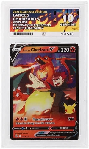 Pokemon Lance's Charizard V SWSH133 Celebrations 25th Anniversary ACE 10