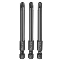 "3X T30 Magnet-Torx-Bits 1/4\" 75Mm Schwarz"