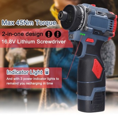 16.8V Multi-function Electric Screwdriver 45Nm Torque Brushless Motor Pract BFRZ