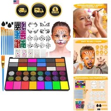 Face Painting Kit for Kids 42 Colors Face Paint Props Decorations