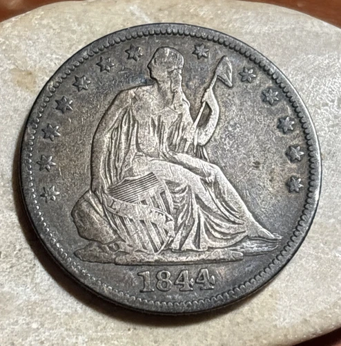 1844 Seated Liberty Half Dollar 50c Silver