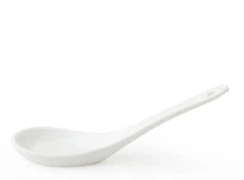 Case of 640 Miya Omakase Mini Sauce Spice Spoons 3.5" White Porcelain Bulk