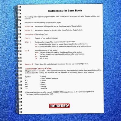KUBOTA RCK54-24G Parts Manual - STEEL WIRE BINDER - STURDY COVERS