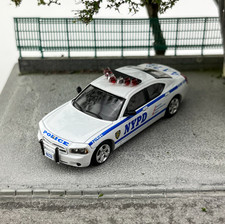 Rollin 1/64 Scale 2008 Dodge Charger Police NYPD Muscle Alloy Model Car Gifts