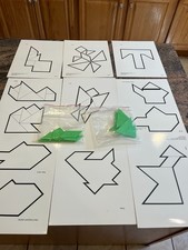 Lot Manipulateurs Mathématiques : Set de Classe de Dix Blocs de Base et Set Tangrammes