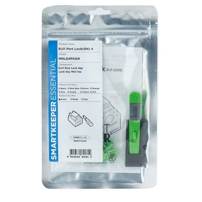 Smart Keeper Mini''RJ11 Port'' Blocker grün 4 Stk.+Key MNL04PKGN
