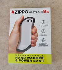 Zippo HeatBank 9s Rechargeable Hand Warmer Power Bank, 5200 mAh, 9 hrs, SILVER