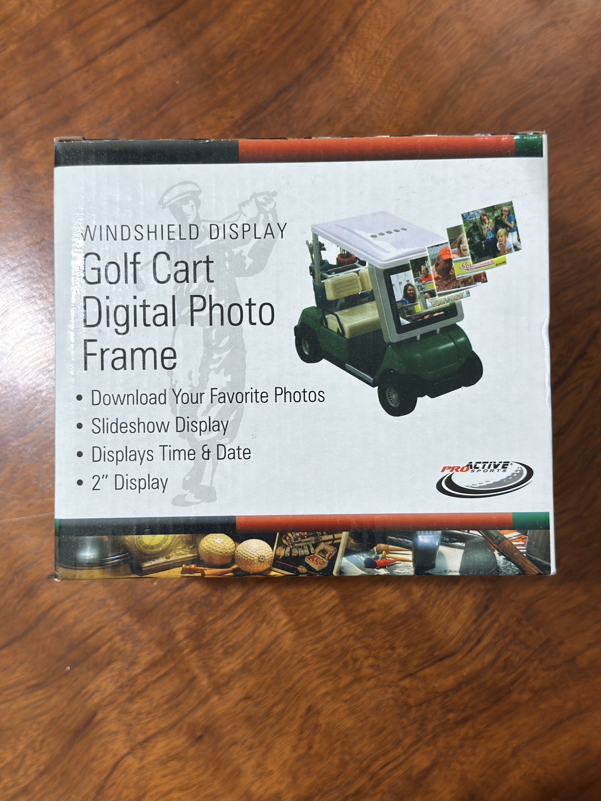 New Golf Cart Digital Photo Frame Windshield 2' Display slideshow date time NIB