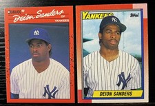 1990 Topps - Deion Sanders #61 (RC) & 1990 Donruss (RC) 2 RC Lot