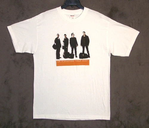 U2 Shirt Adult Large Concert Tee Elevation Tour Sho 2000s vintage concert t-shirt, vintage, size L, single stitch, B+ condition