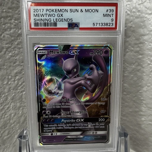 2017 POKEMON SUN & MOON SHINING LEGENDS #39 MEWTWO GX - PSA 9 MINT