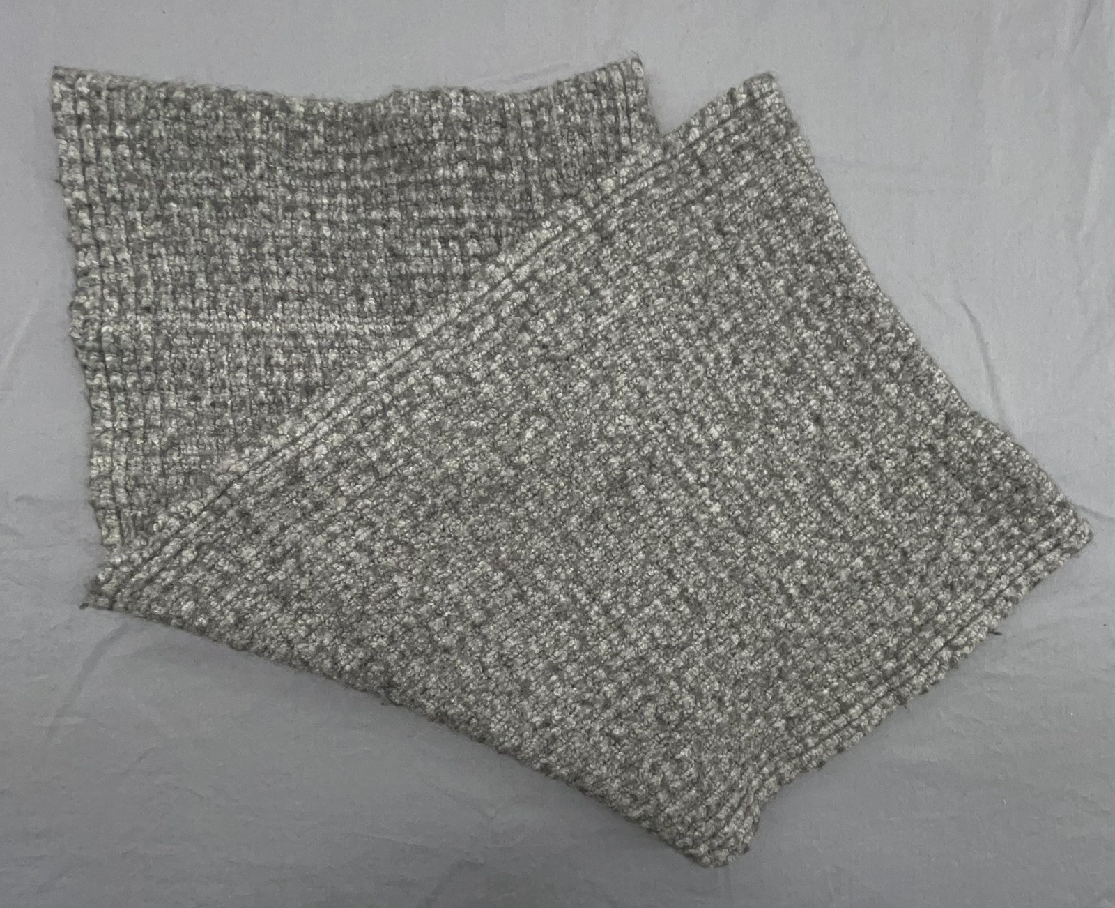 J Crew Infinity Scarf Gray Wool Cashmere Wrap Preppy Quiet Luxury Lagenlook Y2K