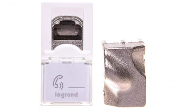 MOSAIC Gniazdo komputerowe pojedyncze RJ45  kat.6 STP białe 076563