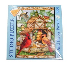Adirondack Bird Feeder - Bits Pieces Studio Jigsaw Puzzle - 1000 Pieces