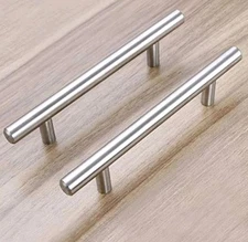 Stainless Steel T Bar Cabinet Door Handles Pulls 5 Inch