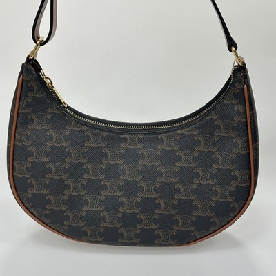 Celine Dark Classic Logo AVA Handbag - Pod-shaped Shoulder Bag