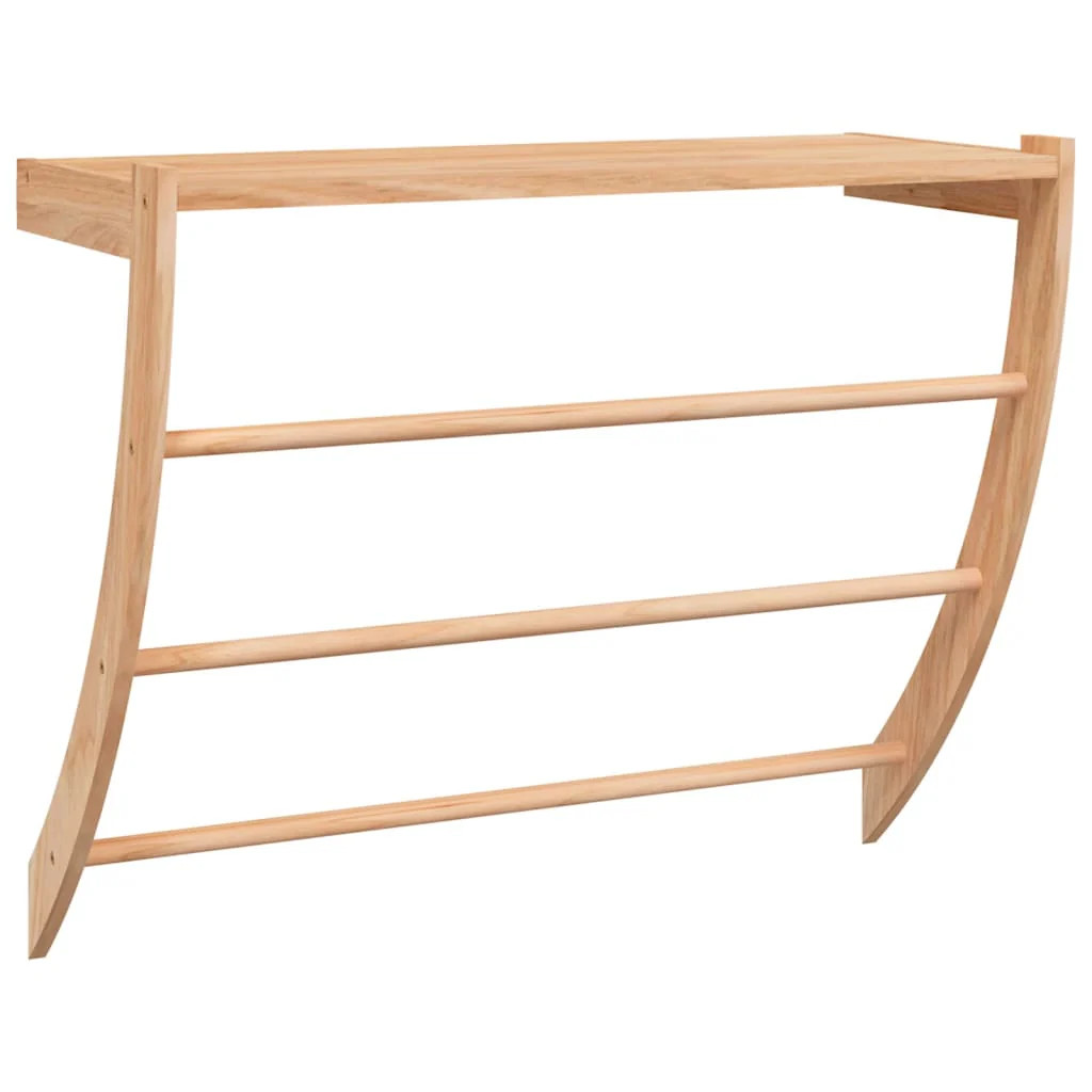 Porte-serviette noyer massif 60 cm Helloshop26 : fini l'humidité et les serviettes mal rangées