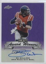 2015 Leaf Metal Draft Award Winners Purple Prismatic 11/15 Bo Wallace Auto pn1