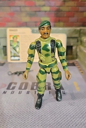 GI JOE ~ 1982 STALKER ~ RANGER ~ EXCELLENT STRAIGHT ARM O.G. ~ 100% & CARD