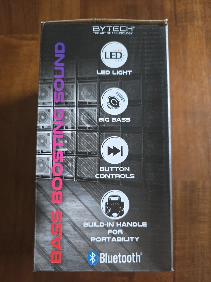New Bytech LED Bluetooth Bass Boosting Party Speaker w/ Phone Holder- NWT - Image 2 of 4