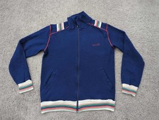 Vintage Track  Court Jacket Mens Medium Blue Full Zip Made in Taiwan