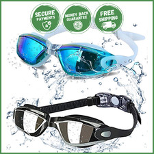 ANTI FOG SWIMMING GOGGLES UV Protection Leakproof Adjustable Strap Clear Vision